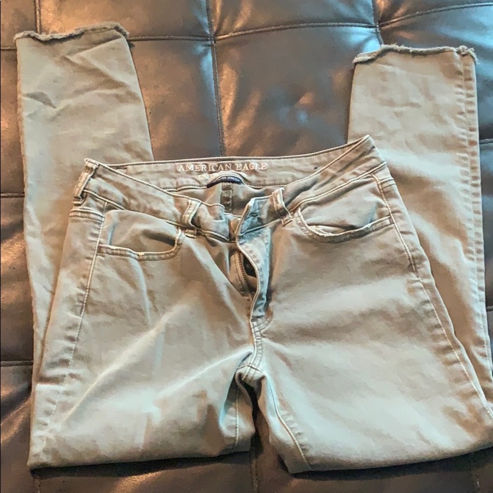 American eagle army green skinny jeans
